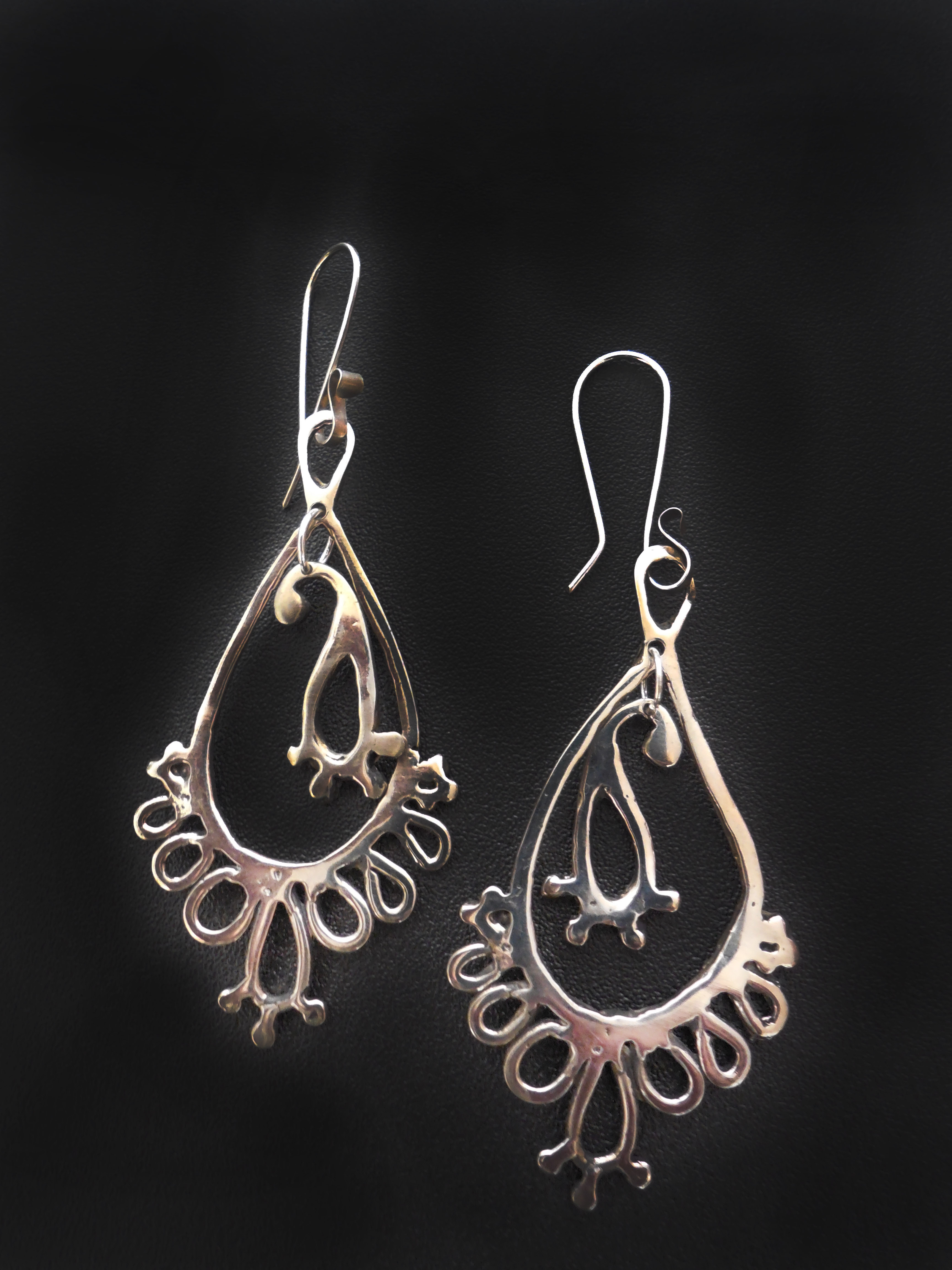 Uluwatu Earrings in Sterling Silver - SilverBotanica - Handmade Jewelry ...