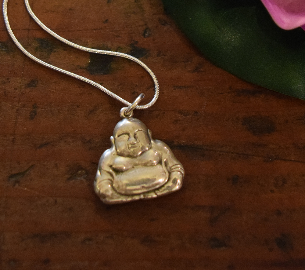 Buddha Necklace on Sterling Chain | SilverBotanica - Handmade Jewelry
