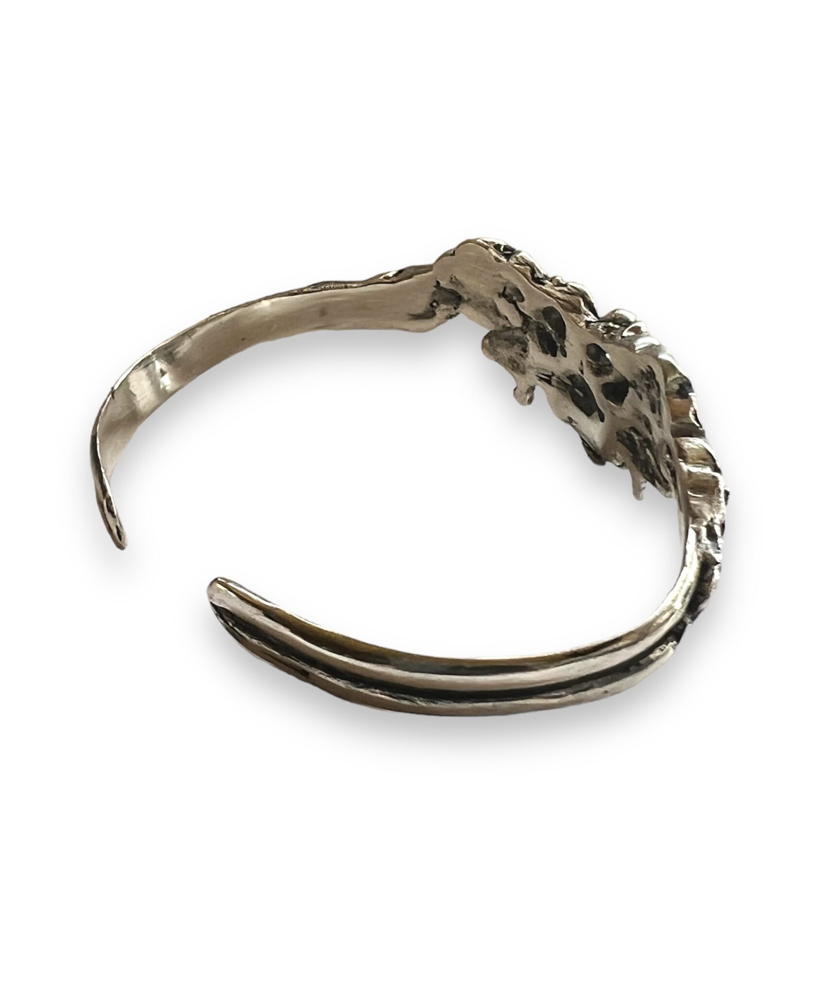 Bee and Blossoms Cuff Bracelet in Sterling Silver SilverBotanica