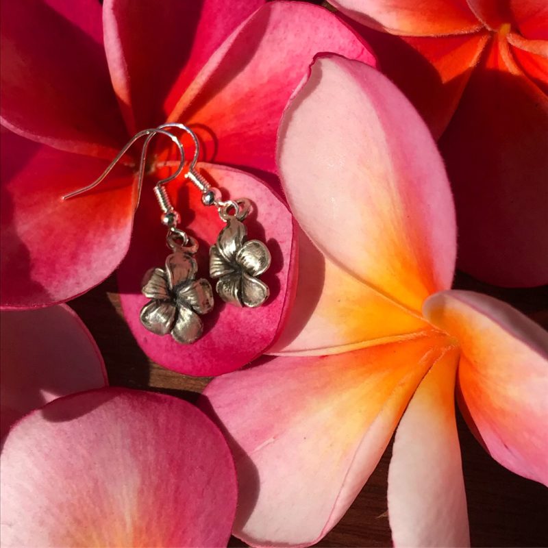 3 Plumeria Flower Ring SilverBotanica Handmade Jewelry designed by